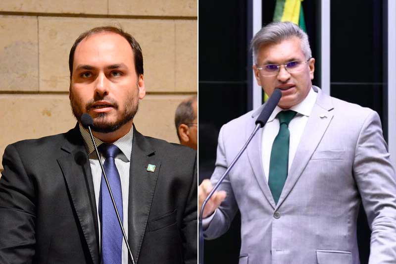 Carlos Bolsonaro e Julian Lemos