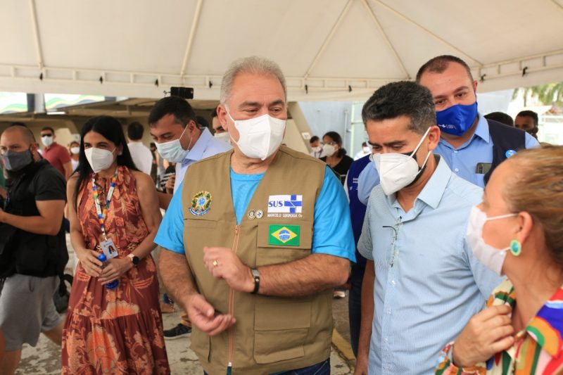 Após participar de evento para incentivar vacinação, prefeito David Almeida testou positivo para Covid-19 (Foto: Antônio Pereira/Semcom)