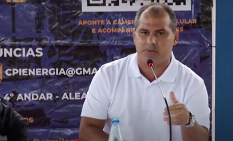 Diretor do Ipem Márcio Brito: "Laudo da concessionária é unilateral" (Foto: TV ALE-AM/YouTube/Reprodução)