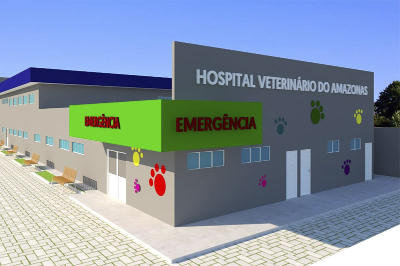 Projeto do Hospital Veterinário: assistência médica para cães e gatos (Foto: Seinfra/Divulgação)