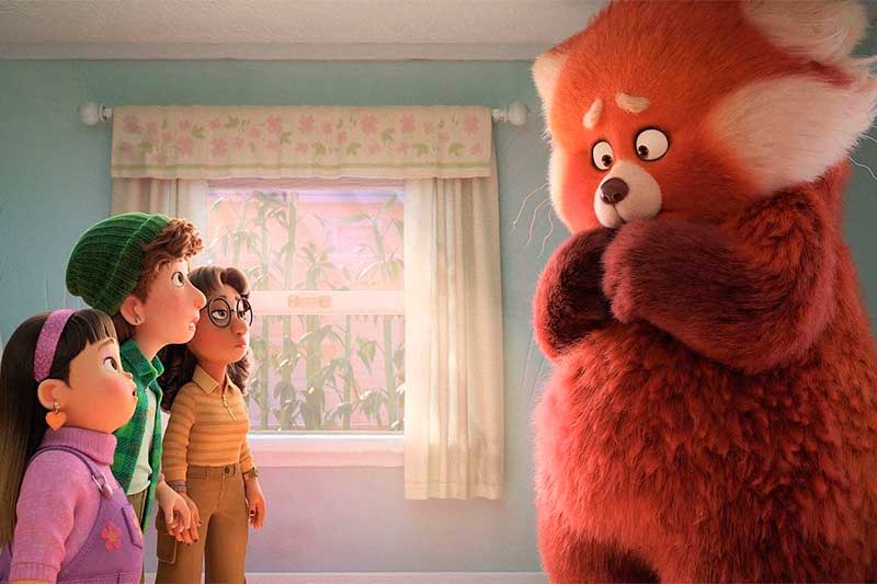 Cena de 'Red': alegoria sobre chegada da adolescência (Foto: Pixar/Divulgação)