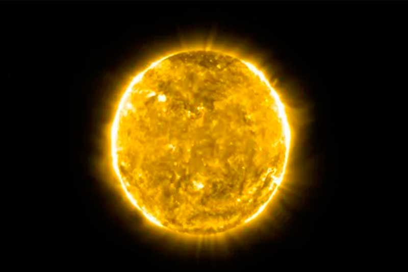 Imagem do Sol levou quatro horas para ser registrada (Foto: ESA/Divulgação)