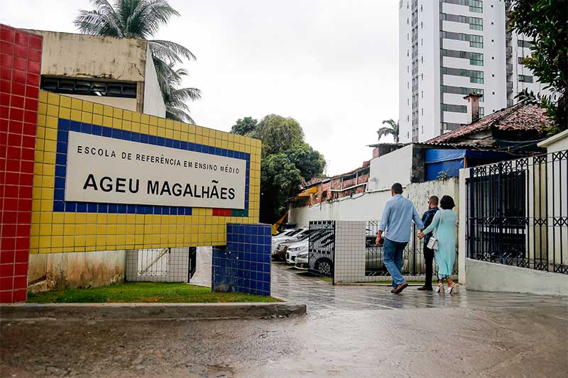 Escola Ageu Magalhães: ansiedade acometeu alunos de uma vez (Foto: Governo de PE/Divulgação)