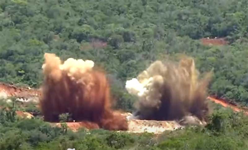 Explosão é procedimento inicial para exploração de minério (Foto: TV Brasil/Reprodução)