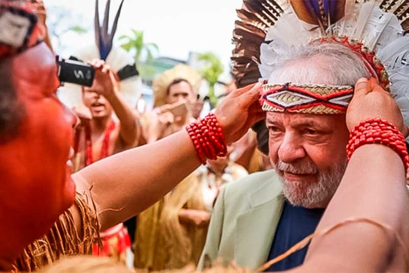Lula fez mea culpa e novas promessas a índios (Foto: Ricardo Stuckert/PT)
