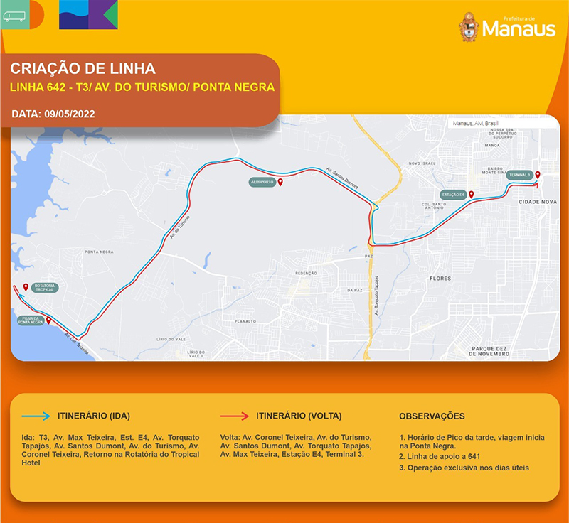 Nova linha de ônibus em Manaus Ponta Negra 3