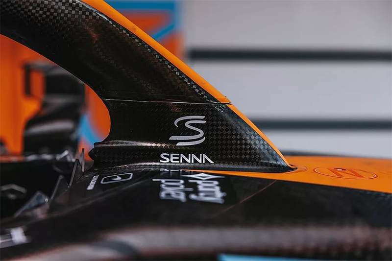 Carro da McLaren com nome de Senna: padrão na escuderia (Foto: McLaren/Divulgação)