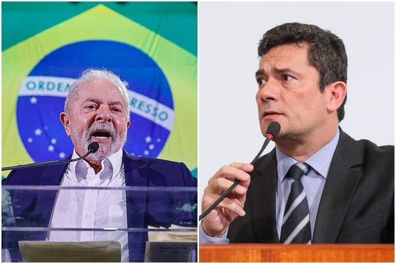Lula citou Bolsonaro e Moro alfinetou petista (Fotos: Ricardo Stuckert/PT e Isac Nóbrega/PR)