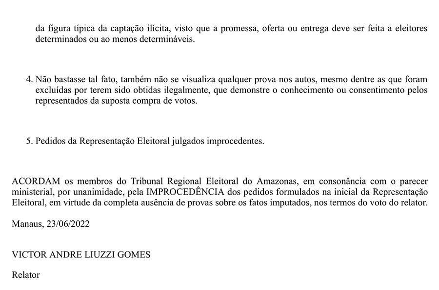 Juiz decide arquivar ação de Amazonino contra Wilson Lima por falta de provas