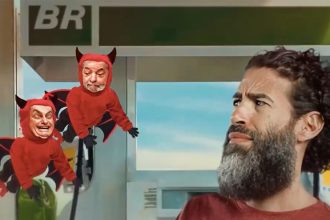 Lula e Bolsonaro como diabinhos em vídeo de Ciro Gomes (Foto: Twitter/Reprodução)
