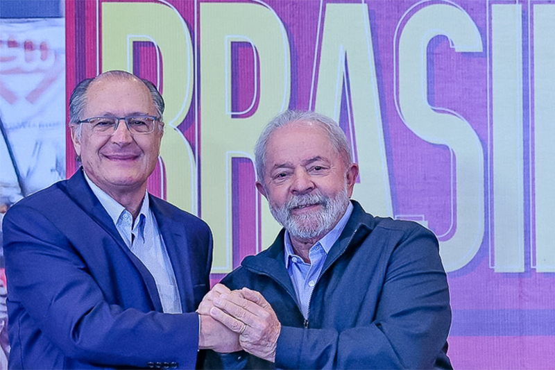 Alckmin e Lula lançavam programa de governo quando foram xingados (Foto: Ricardo Stuckert/PT)