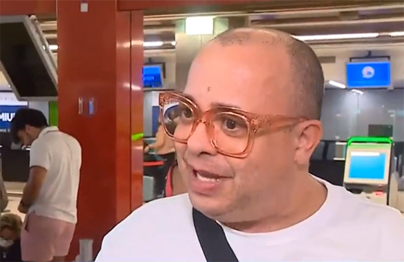 Humorista Abdiás Melo viralizou ao expor situação no aeroporto (Foto: RTP/Twitter/Reprodução)