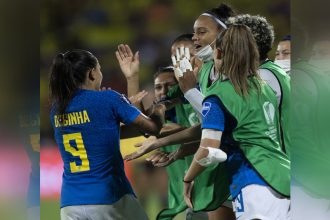 Debinha marcou o gol do título da seleção bbrasileira (Foto: Thais Magalhães/CBF)