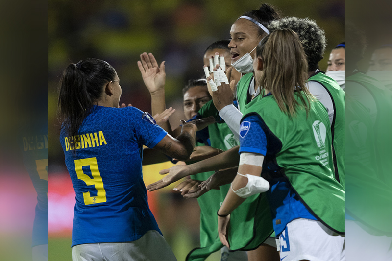 Debinha marcou o gol do título da seleção bbrasileira (Foto: Thais Magalhães/CBF)