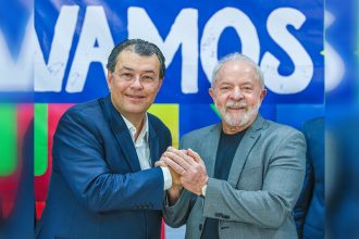 Eduardo Braga e Lula: apoio mutuo nas eleições (Foto: Eduardo Braga/Twitter/Reprodução)