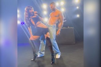 Anitta e Ayoub performando 'Envolver' em Montreux Jazz Festival (Foto: Reprodução/Instagram)