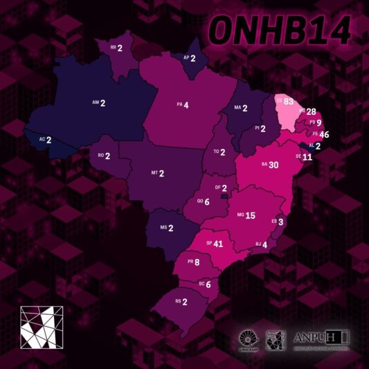 Número de equipes convocadas por estado (Foto: Reprodução/14ª ONHB) 