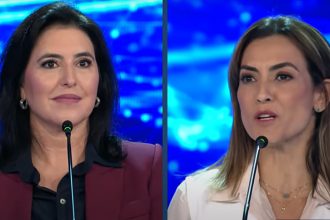Simone Tebet e Soraya Thronicke reagiram ao ataque de Bolsonaro (Foto: Band/Reprodução)