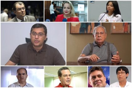 Wilson Lima busca reeleição, Amazonino lidera pesquisas; Eduardo Braga, Carol Braz, Nair Blair, Ricardo Nicolau, Henrique Oliveira e Marcelo Amil e Israel Tuyuka estão no páreo (Fotos: Divulgação)