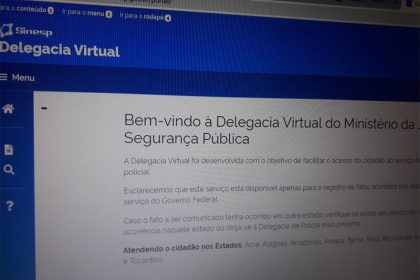 Delegacia Virtual é sistema do Ministério da Justiça (Foto: ATUAL)