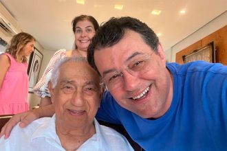 Eduardo Braga e o pai Carlos Braga