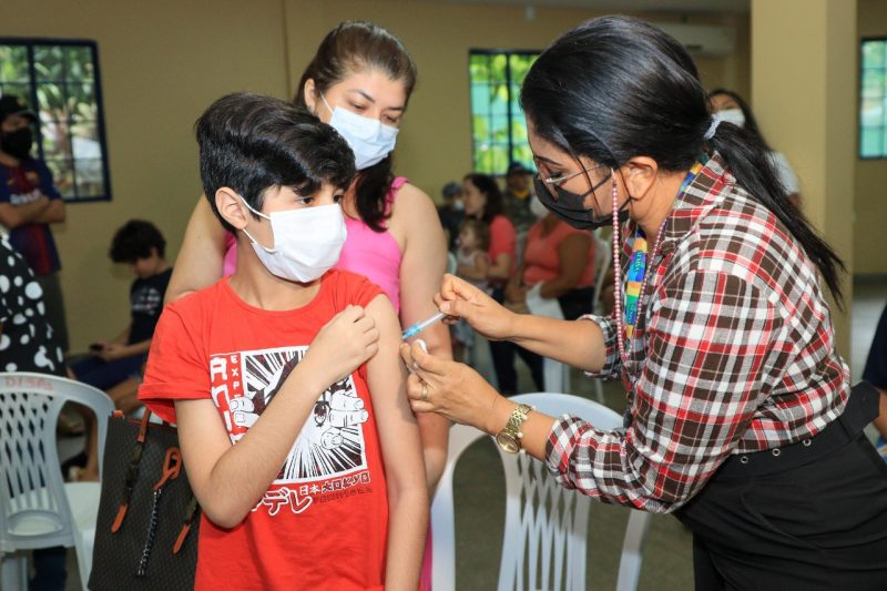 Vacinação é voltada para crianças e adolescentes com idade até 15 anos (Foto: Divulgação/Semsa)