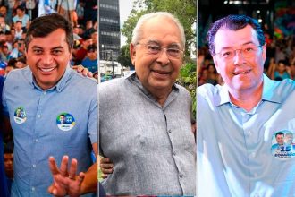 Wilson Lima, Amazonino Mendes e Eduardo Braga