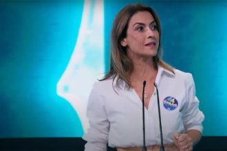 Soraya Thronicke rebbateu Bolsonaro com ironia em debate no SBT (Foto SBT/Reprodução)