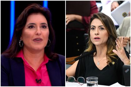 Simone Tebet e Soraya Thronicke sofreram ataques no Twitter (Fotos: TV Globo/Reprodução e Marcos Oliveira/Agência Senado)