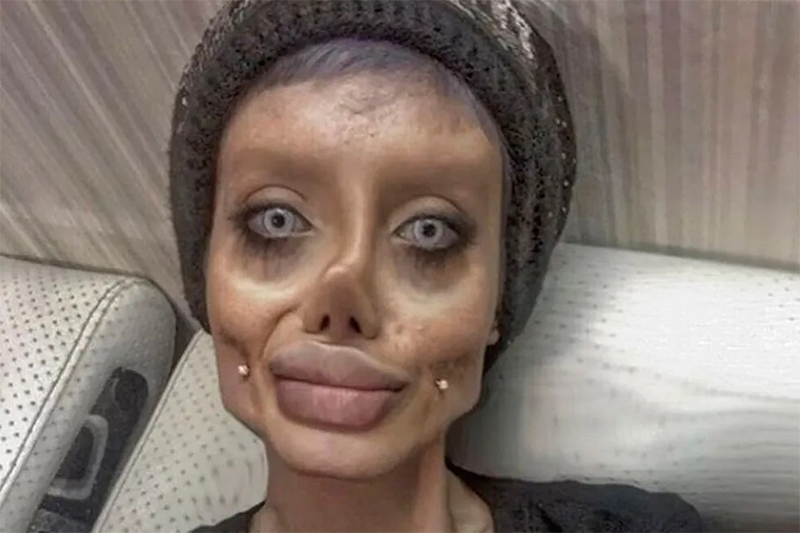 Angelina Lolie Zumbi mostrou o rosto pela primeira vez (Foto: Instagram/Reprodução)