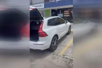 Carro Volvo ganho por petista em aposta com amigo (Foto: TikTok/Reprodução)