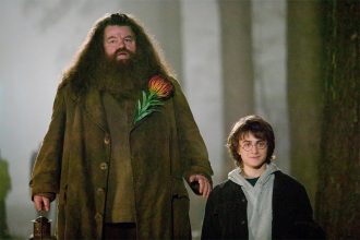 Ator Robbie Coltrane em cena de Harry Potter: fama no cinema (Foto: Reprodução)