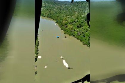 Operação da PF contra garimpo ilegal no rio Curuá: indígenas faem acordo para barrar atividade (Foto: O Liberal/YouTube/Reprodução)