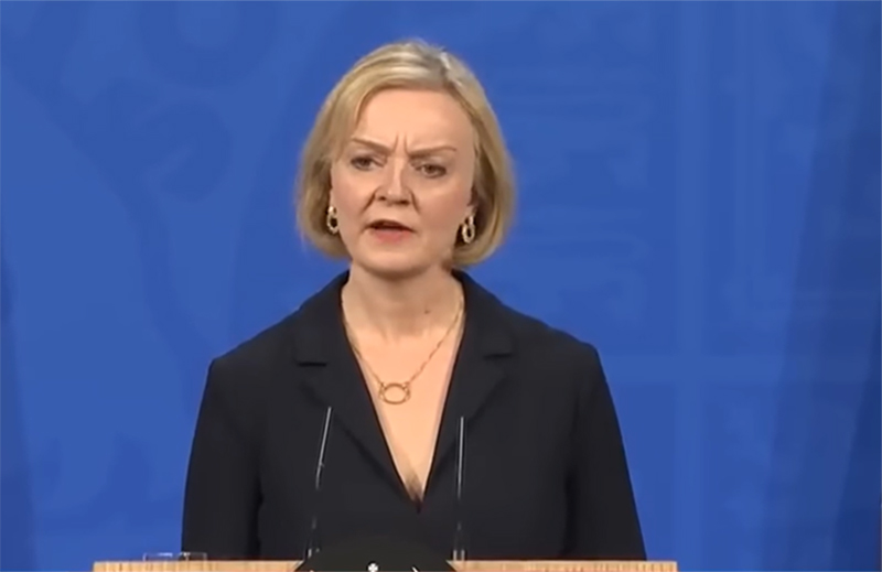 Liz Truss renunciou ao cargo de primeira-ministra (Foto: BBC Bews/YouTube/Reprodução)