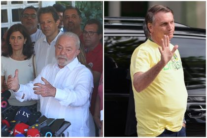 Lula votou de branco, Bolsonaro de amarelo (Fotos: Nelson Gariba/Agência F8/Folhapress e Saulo Angelo/Futura Press/Folhapress)