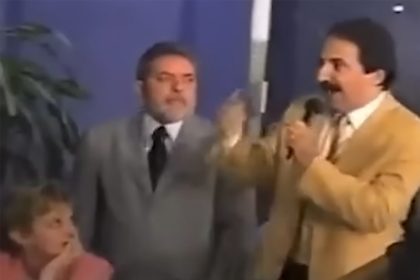 Malafaia discursa em apoio a Lula em 2002: pastor mudou de lado e de opinião (Foto: YouTube/Reprodução)