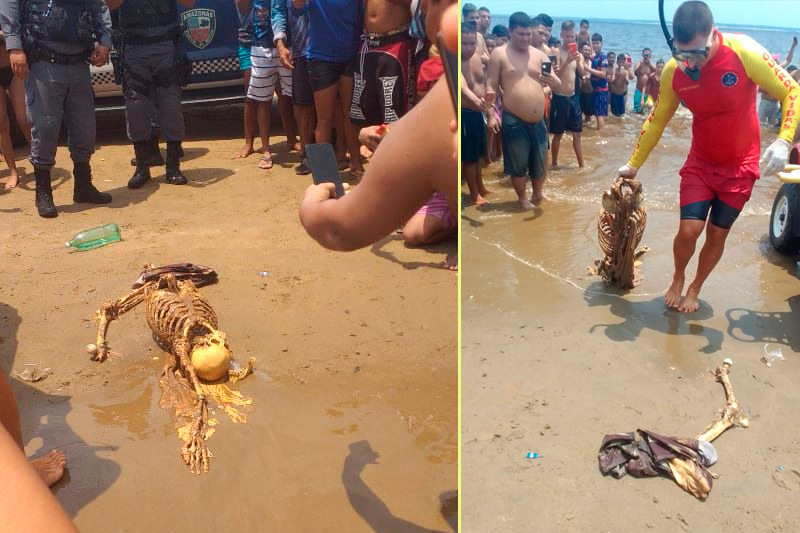 Ossada humana na Ponta Negra