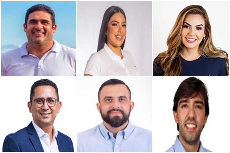 Beto, Mayra, Débora, Daniel, George e Thiago foram eleitos para a Assembleia (Fotos: Divulgação)