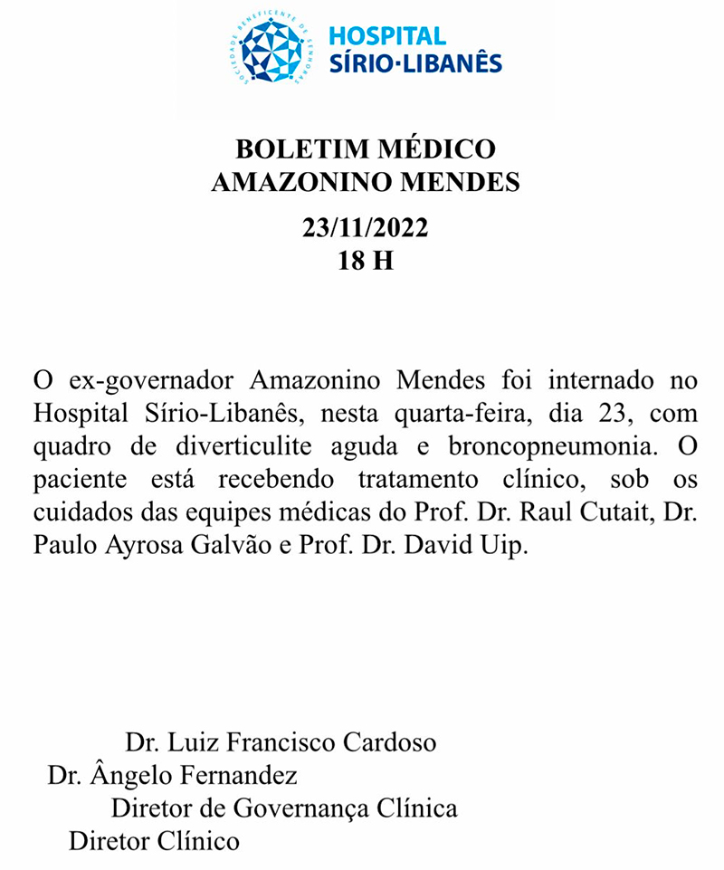Amazonino Boletim Médico