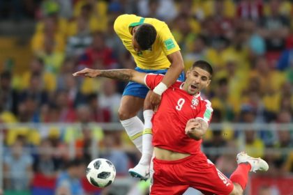 Brasil e Sérvia se enfrentaram em 2018, na Copa da Rússia (Foto: Lucas Figueiredo/CBF)