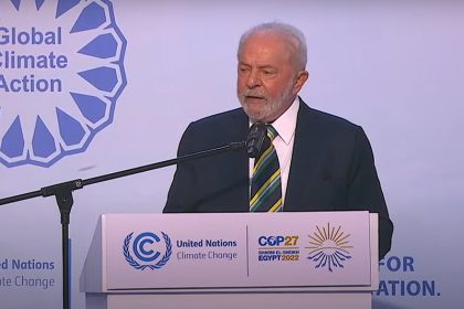 Lula discursa na COP27: cobrança por cooperação internacional (Foto: Lula/YouTube/Reprodução)