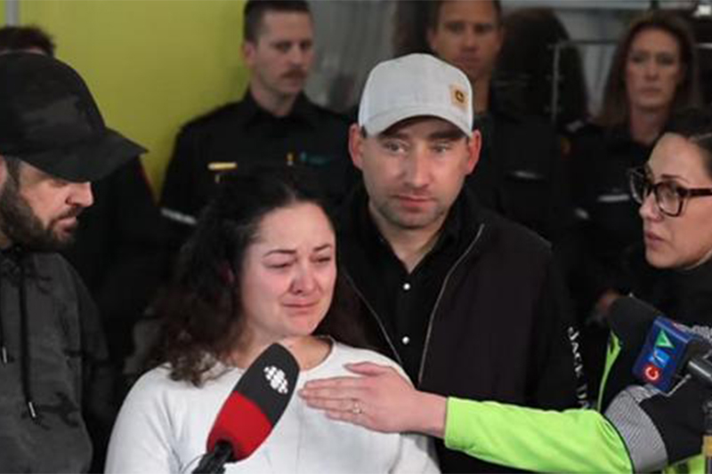 Jayme Erickson concedeu entrevista coletiva em que falou sobre a morte da filha (Foto: YouTube/Reprodução)