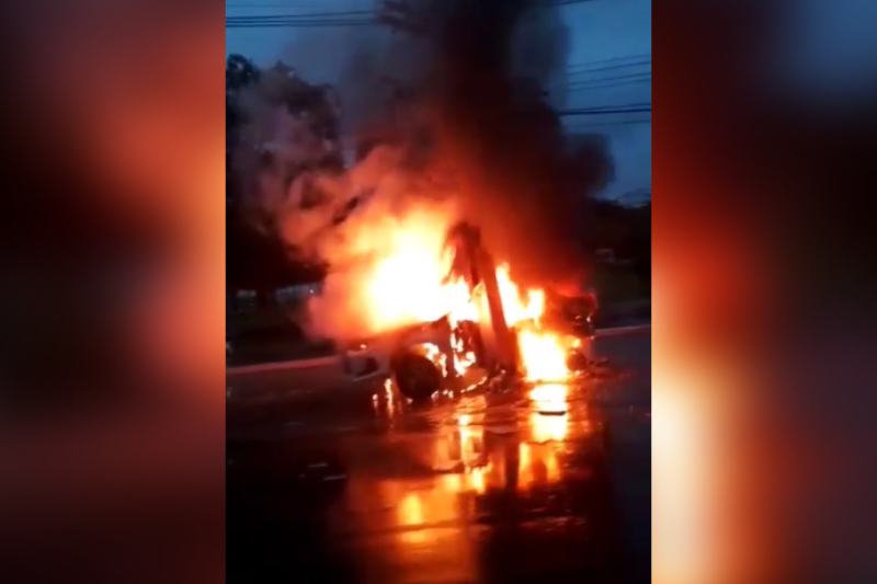 Motorista morre carbonizado em acidente na BR-319 (Foto: Reprodução/Instagram)
