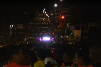 Acidente ocorreu na procissão Caminhada de Fé com Maria em Santarém (Foto Globoplay/YouTube/Reprodução)
