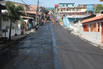Prefeitura de Manaus aumentou número de ruas asfaltadas a partir de 2021 (Foto: Márcio Melo)