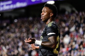 Vini Jr sofre racismo em jogo na Espanha e critica a organização (Foto: Reprodução/Twitter)