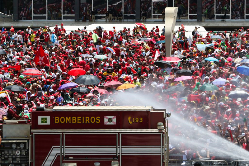 Bombeiros em Brasilia na posse