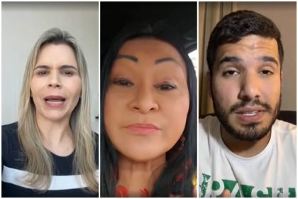 Clarissa Tércio, Silvia Waiãpi e André Fernandes incentivaram atos golpistas nas redes sociais (Fotos: Redes sociais/Reprodução)