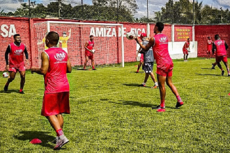 Treino do Princesa do Solimões: time amazonense vive situação complicada na Série D (Foto: Princesa/Divulgação)