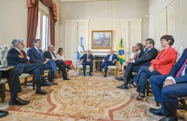 Reunião de Lula e Alberto Fernandéz na Argentina (Foto: Ricardo Stuckert/PR)